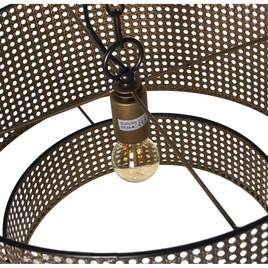 Suspension en métal doré design ajouré