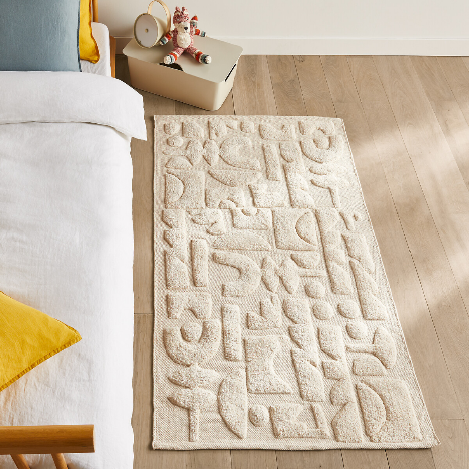 Tapis enfant motif géométrique coton bio, Podotak