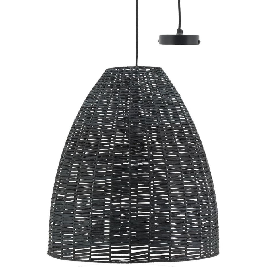 Suspension en métal et papier noir Grand modèle
