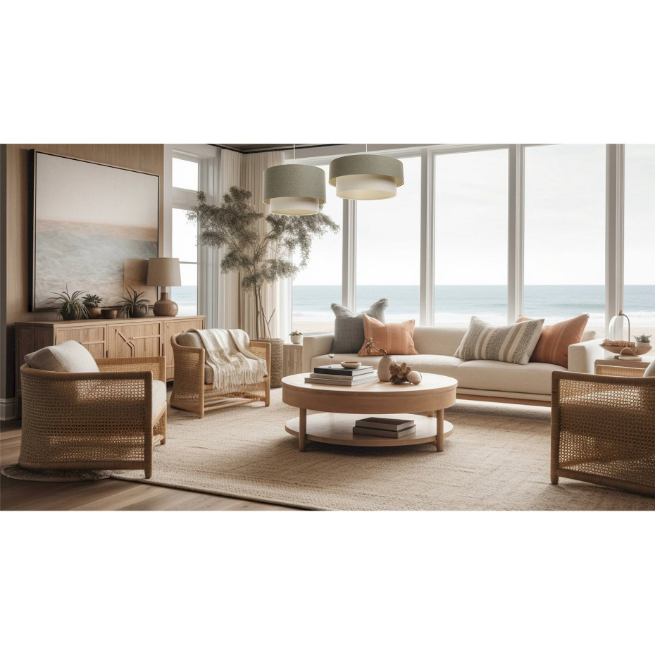 Suspension en tissu rond Boho Elegant