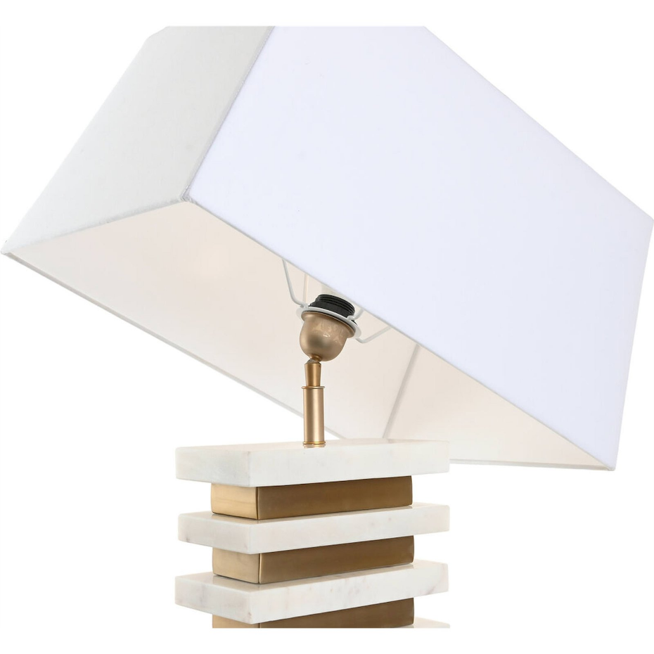 Lampe de table en marbre forme rectangulaire