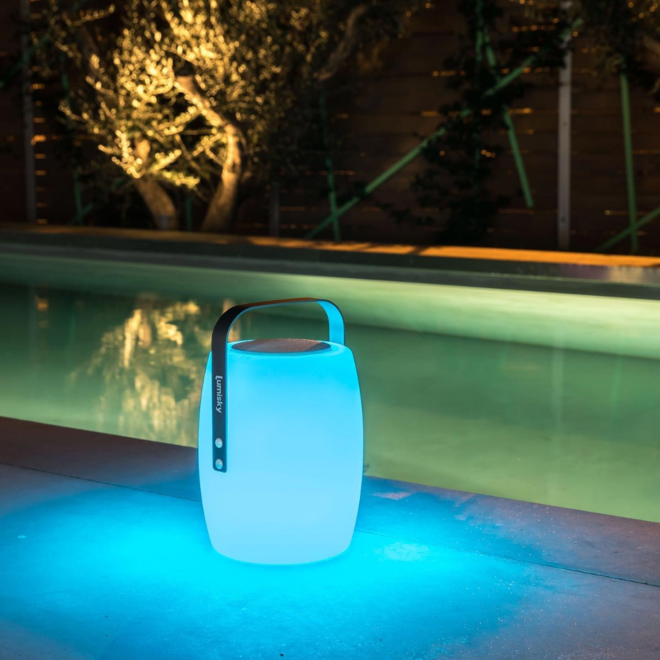 Lampe enceinte bluetooth multicolore LUCY PLAY H31cm