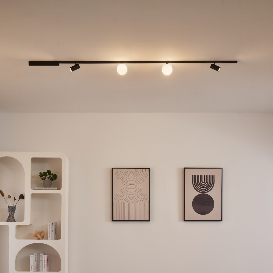 Kit 2 rails LED 2 spots + 2 boules - LYNE