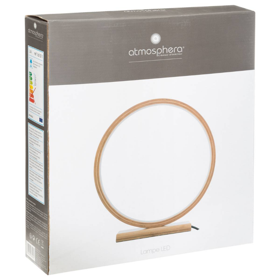 Lampe LED bambou forme circulaire STELA