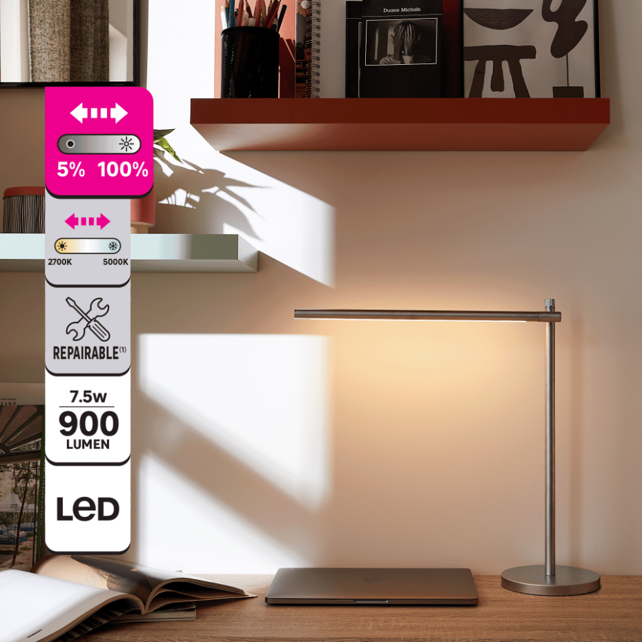 Lampe de bureau métal design, DELGADO