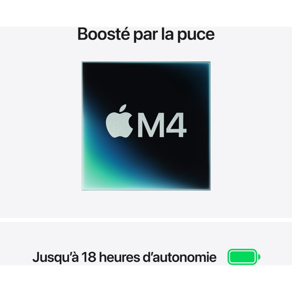 Ordinateur Apple Air 13' M4 CPU10 GPU8 16Go 256Go Minuit