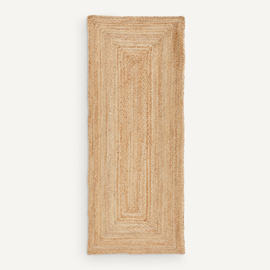 Tapis de couloir en jute, tressé main, Hempy