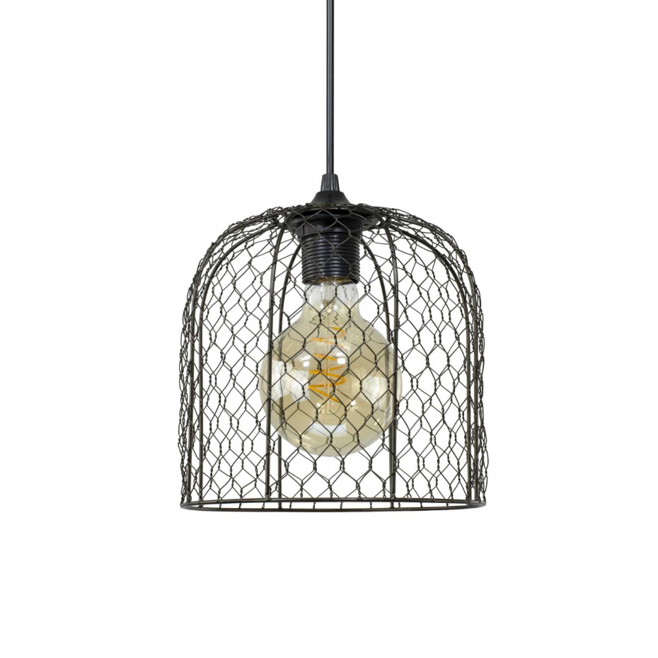 Suspension cloche en métal grillagé, CLOCHINE
