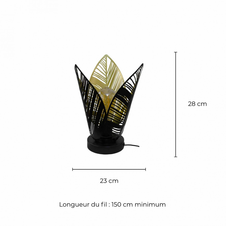 Lampe à poser en métal perforé, ELFINE