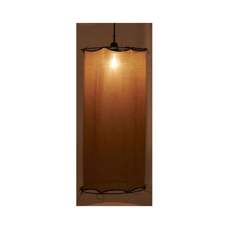 Abat-jour pour suspension en coton Riad Petit Safran