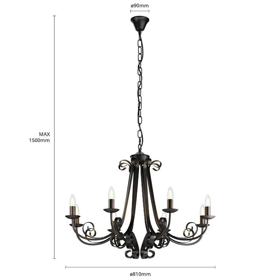Lustre en métal antique, Scaleria