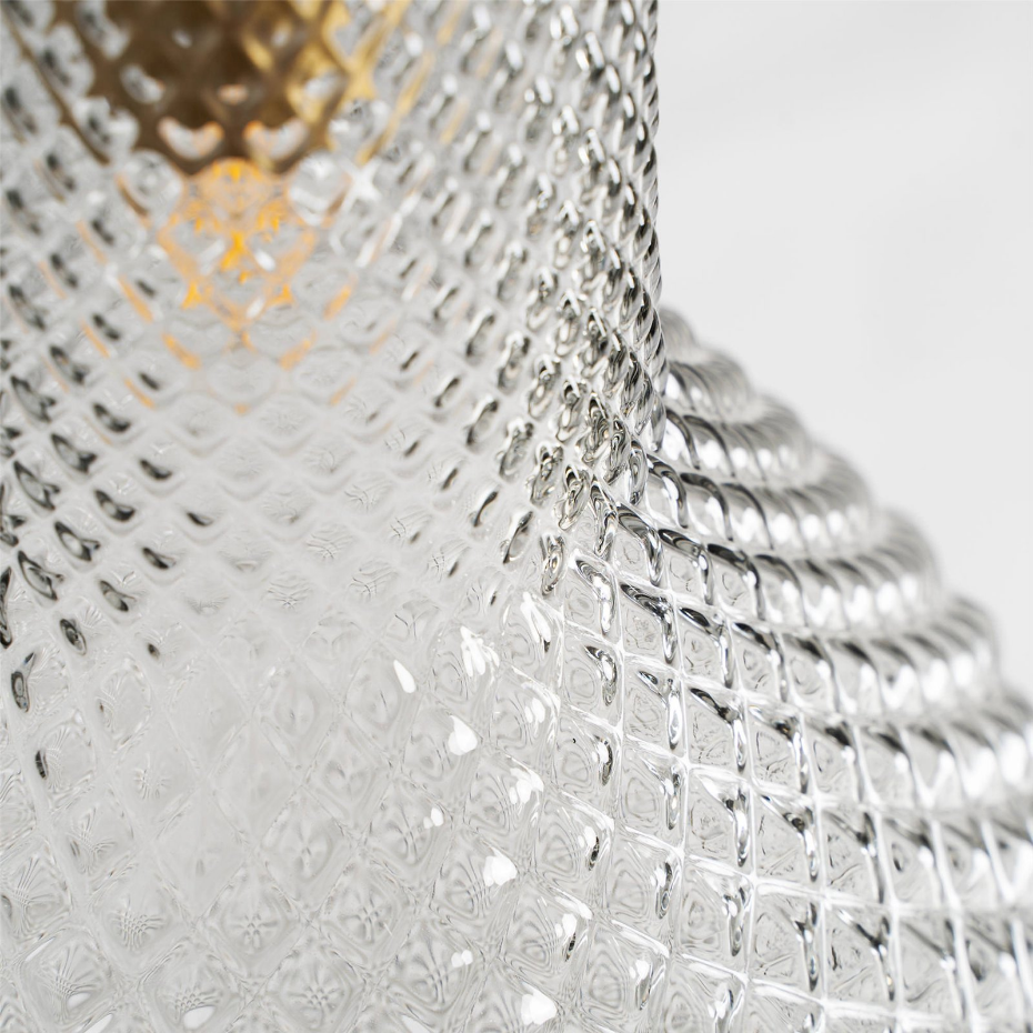 Lustre vintage en cristal transparent