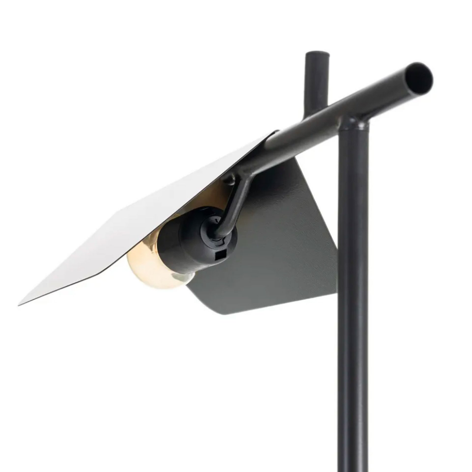 Lampadaire design de lecture en métal noir 45.5x25x156cm