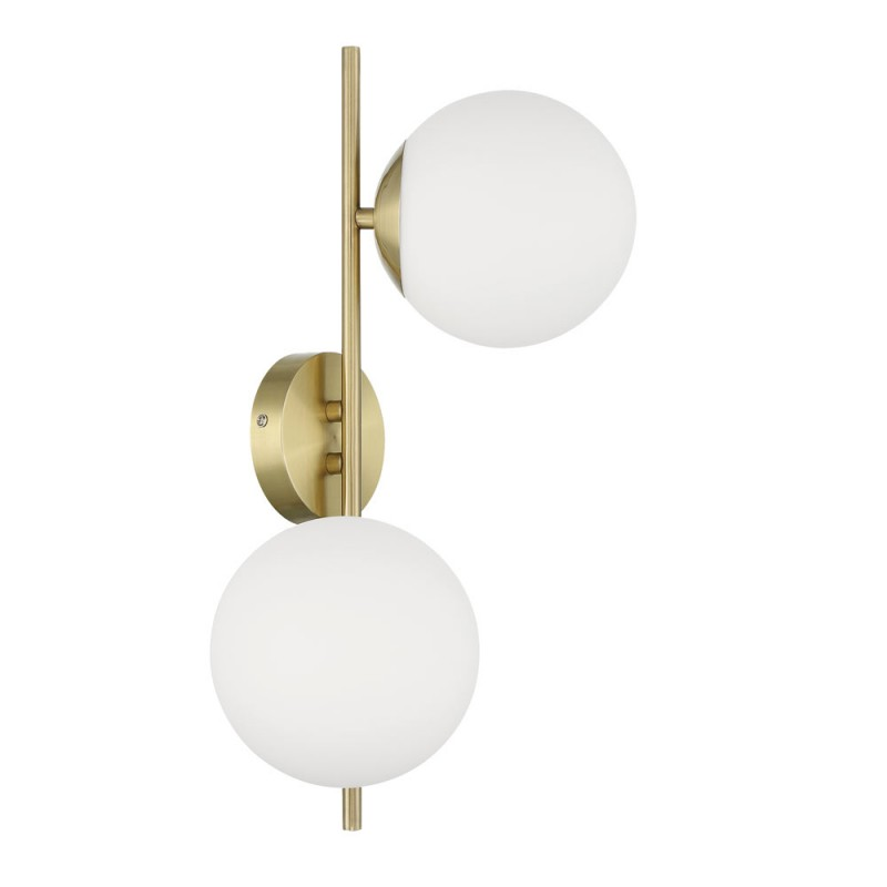 Applique Roxanne Laiton Mat Tige 2 Globes