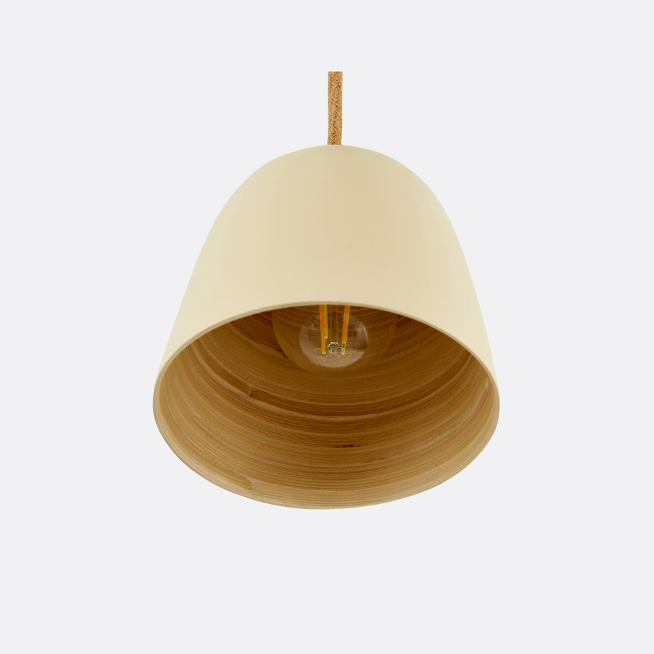 Suspension en bambou colorée Ø15 cm, Bineta