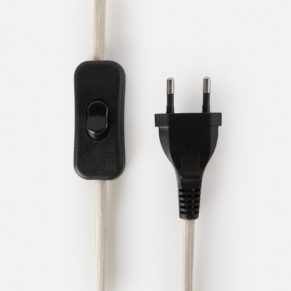 Lampe à poser céramique et lin hauteur 25 cm, Amaga