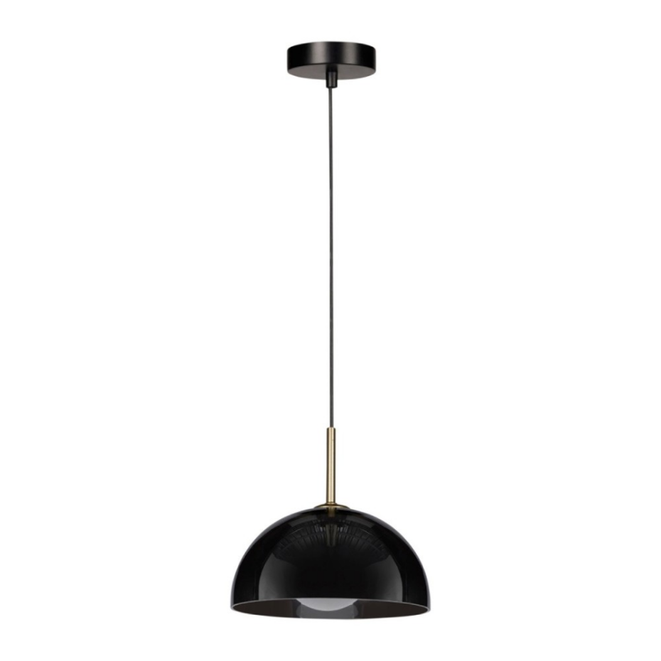 Suspension Verre Lumea Noire Et Dorée