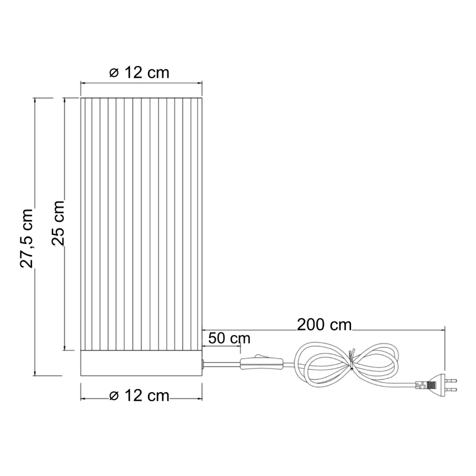 Lampe à poser verre design fumé - LIANTHA