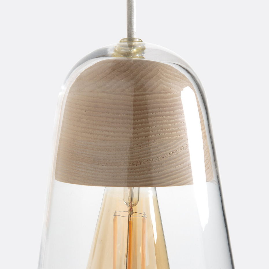 Applique verre et bois Nasoa