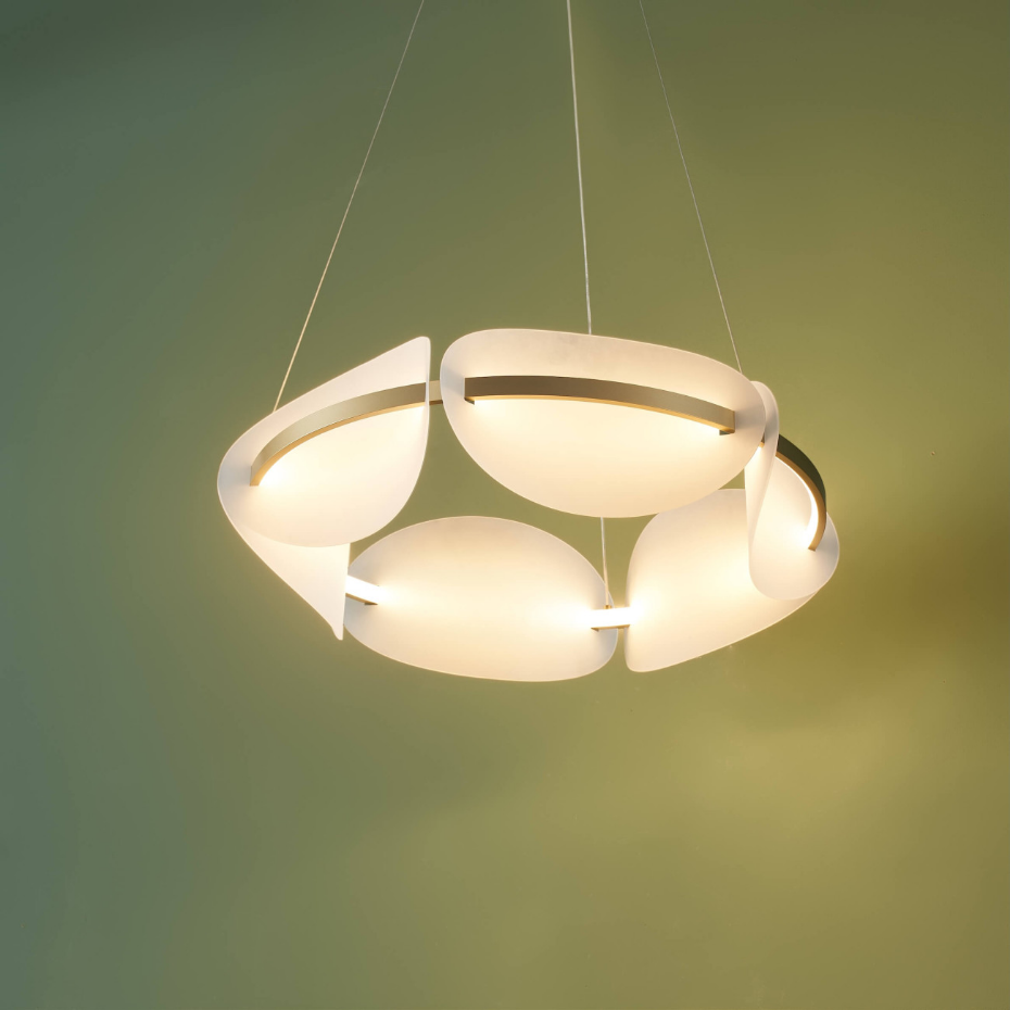 Suspension LED capsule galbée - CRISTALIA