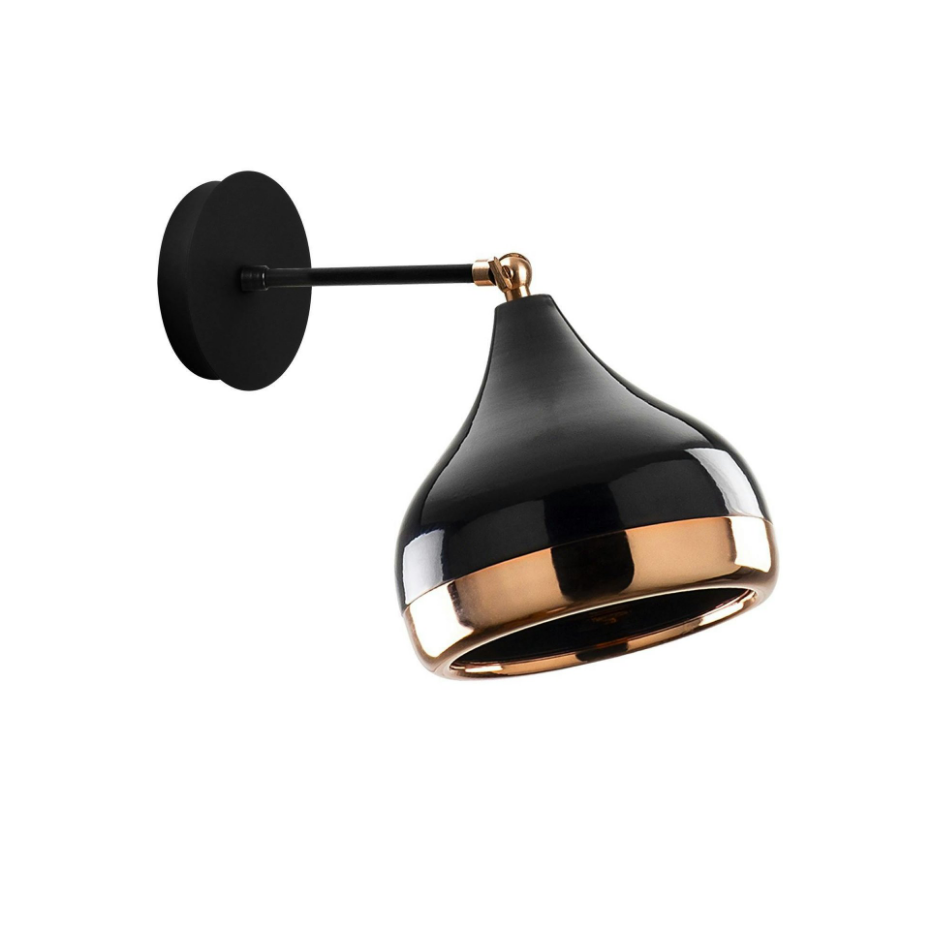 Applique murale orientable noir & cuivré, moderne chic SILE