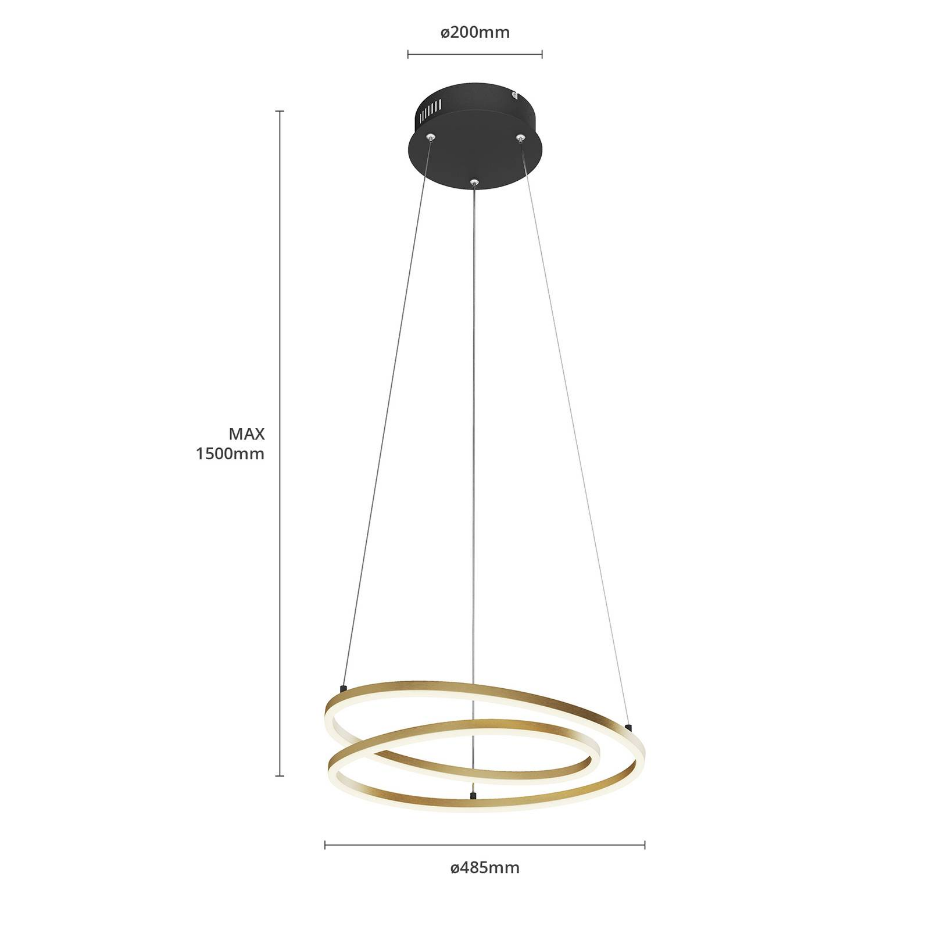 Suspension en aluminium moderneLED, Davian