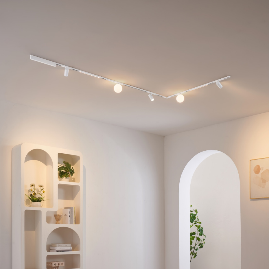Kit 3 rails L LED spots + boules - LYNE