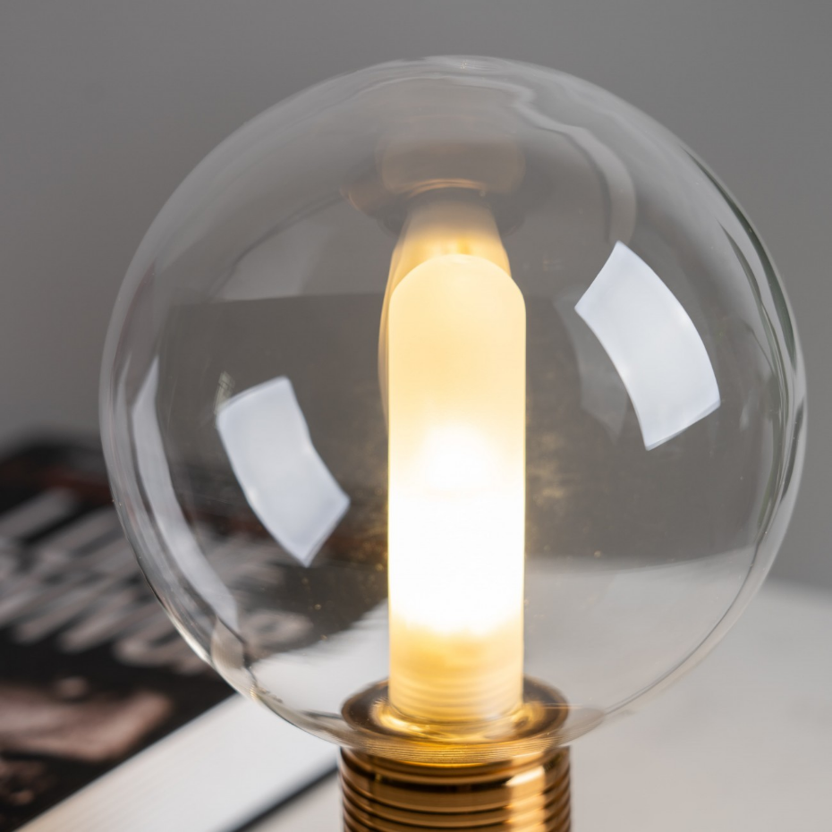 Lampe de chevet verre doré - GIANI