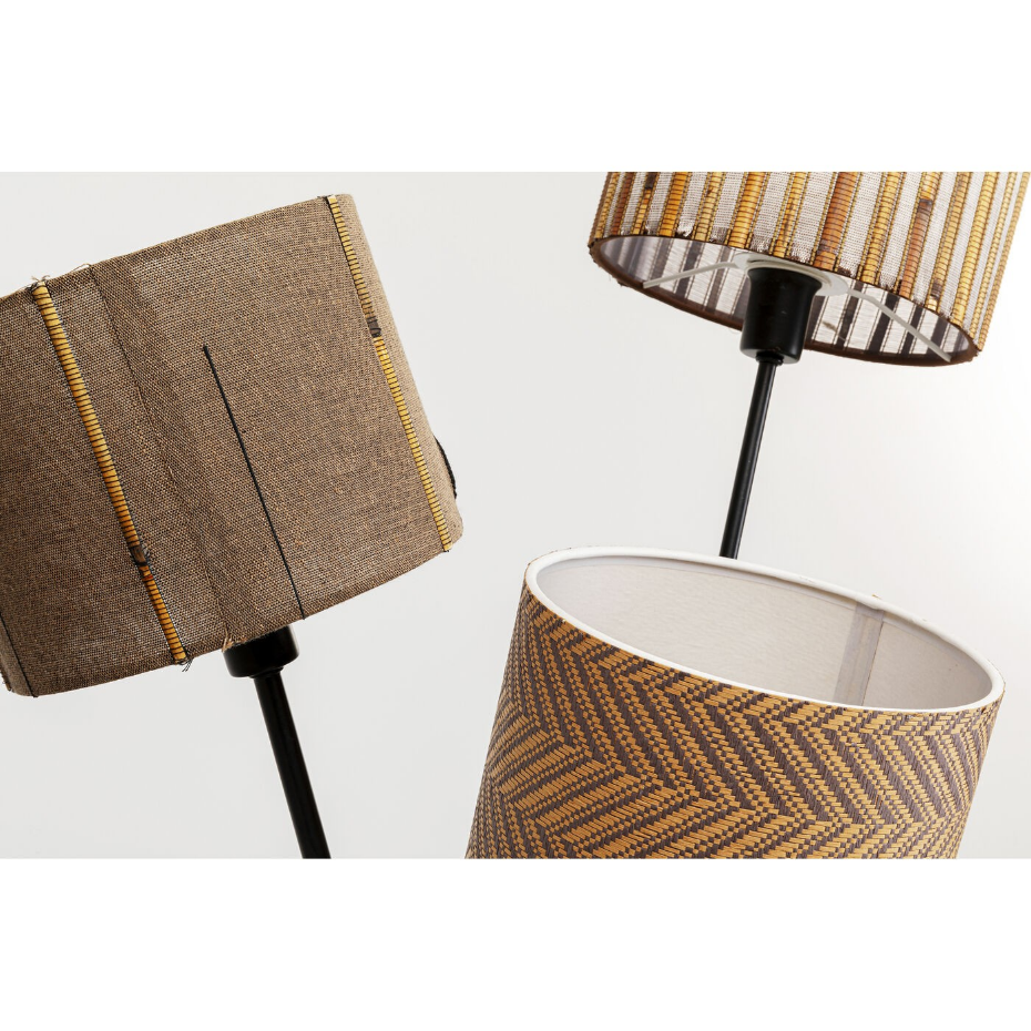 Lampadaire en acier, soie et lin, CANNES