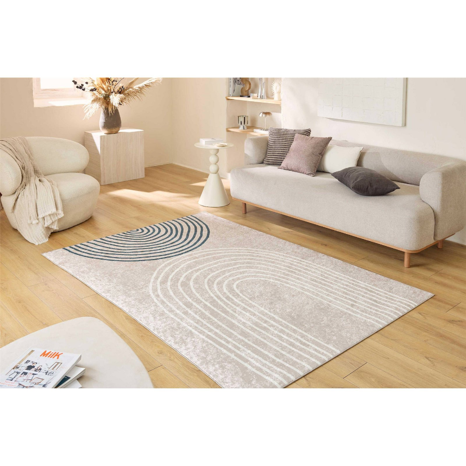 Tapis rectangulaire en polyester Grege
