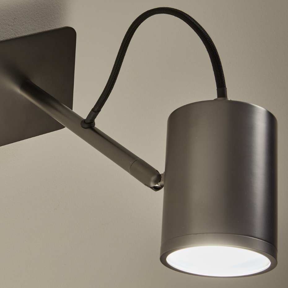 Applique spot orientable graphite, Girevole