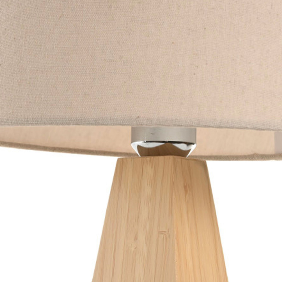 Lampe à poser en bambou et abat-jour lin 30x30x51cm