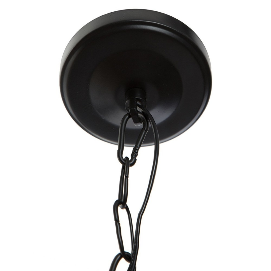 Suspension Métal Ronde D30 Noir