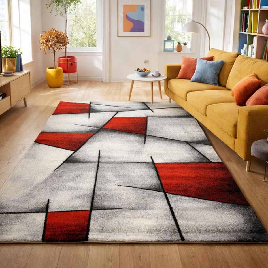 Tapis entrée tissé motif géométrique LYN8 ULTIMA