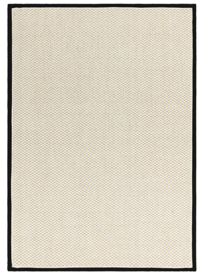 Tapis de salon moderne laine et jute ROKA