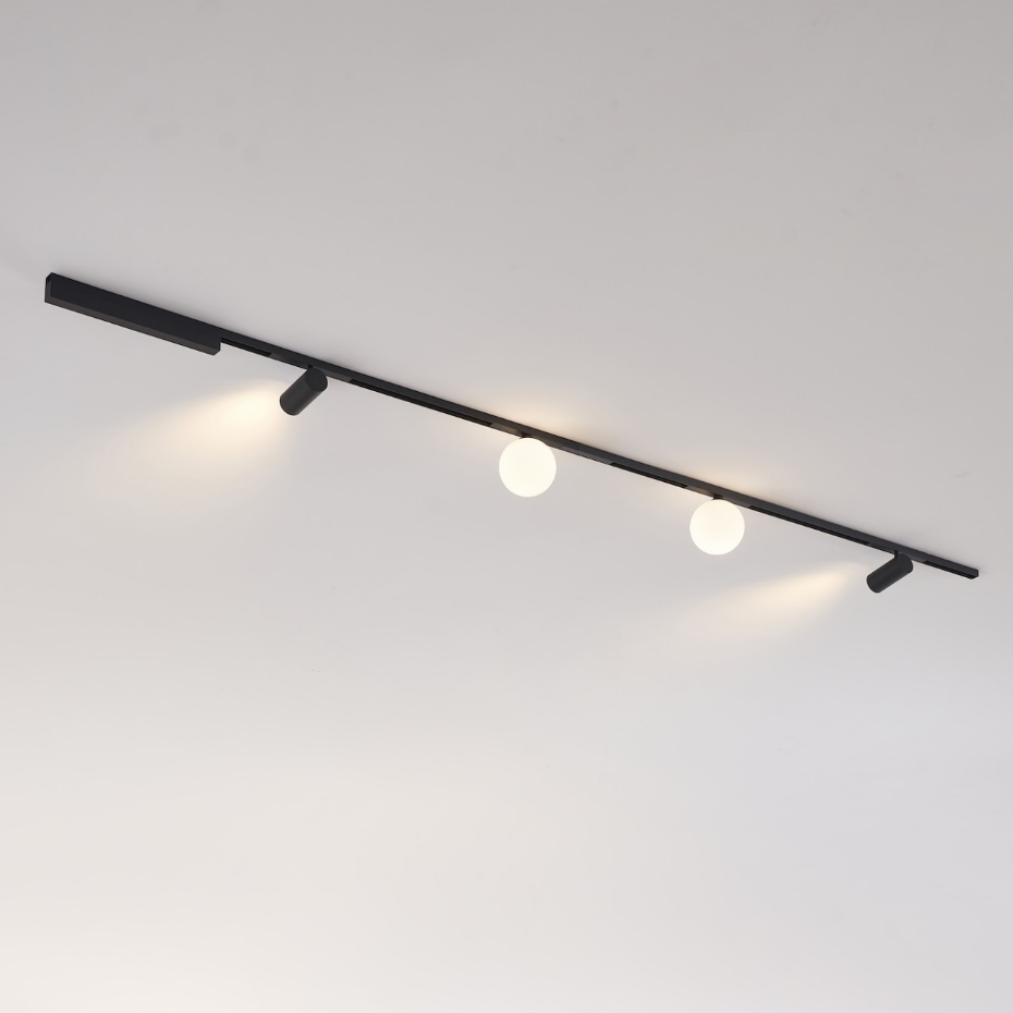 Kit 2 rails LED 2 spots + 2 boules - LYNE