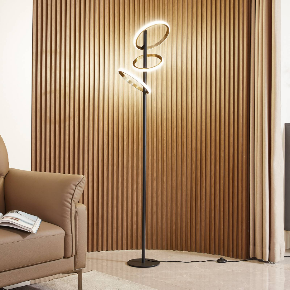 Lampadaire en métal moderneLED, Madu