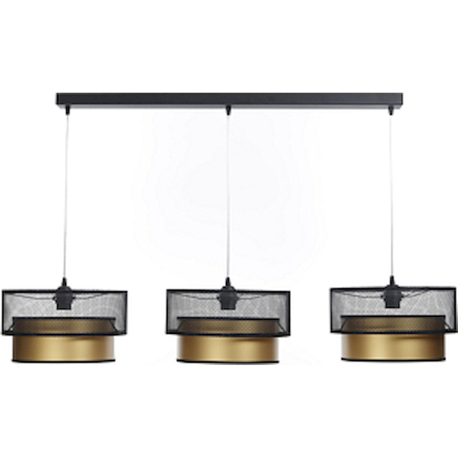 Suspension rectangulaire en PVC effet doré Duo ellegant
