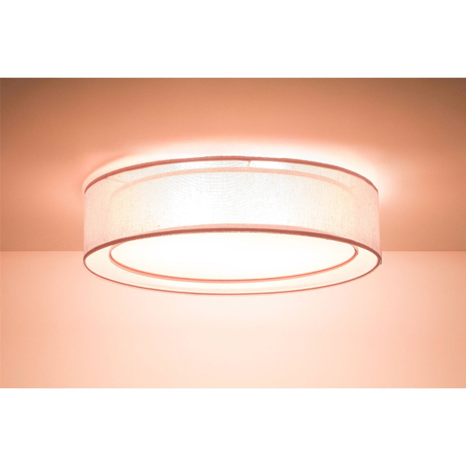 Plafonnier rond en tissu Puro