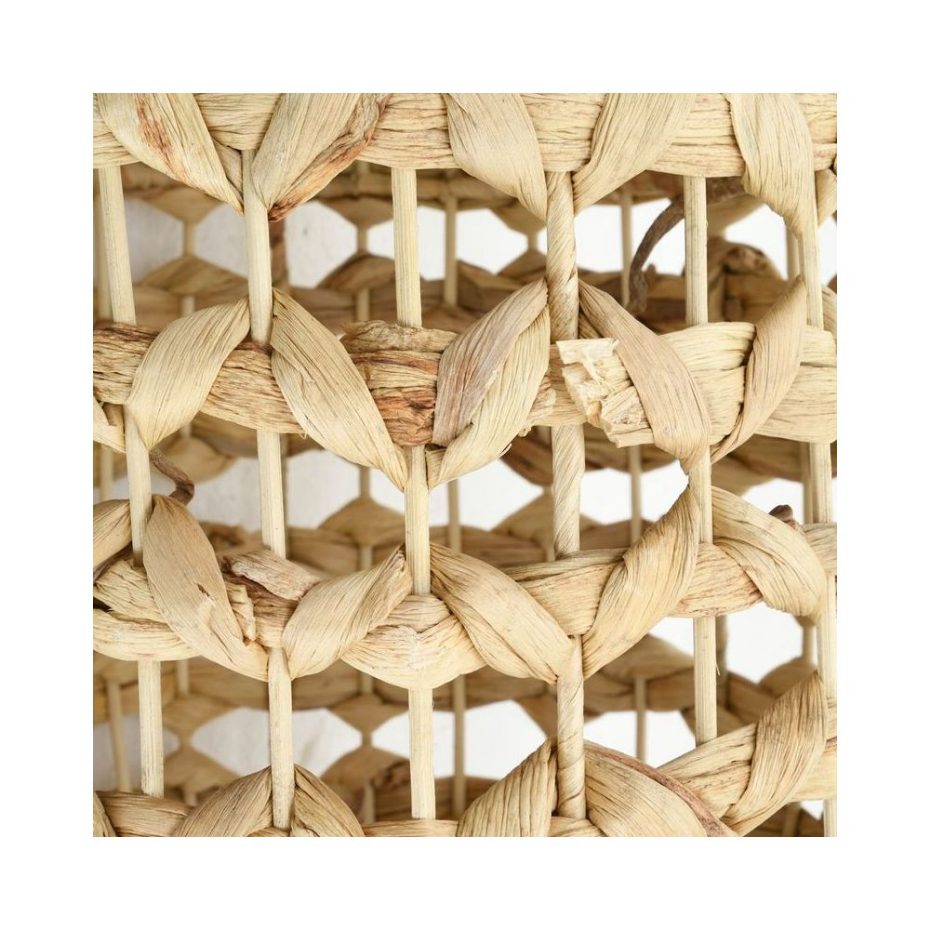 Lampe haute en jacinthe naturelle et métal
