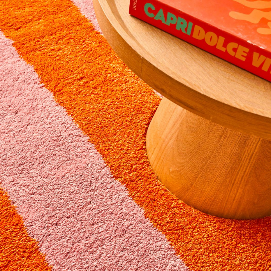 Tapis bicolore à rayures GROOVY