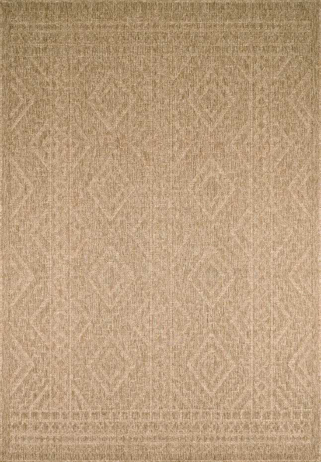Tapis intérieur extérieur aspect jute motifs ethniques NATURE