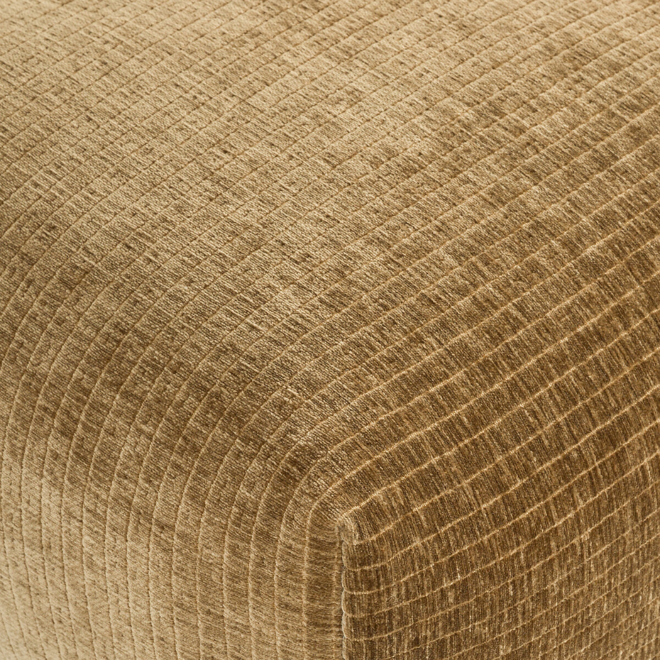 Pouf, velours côtelé vintage, L83 cm, Nuria