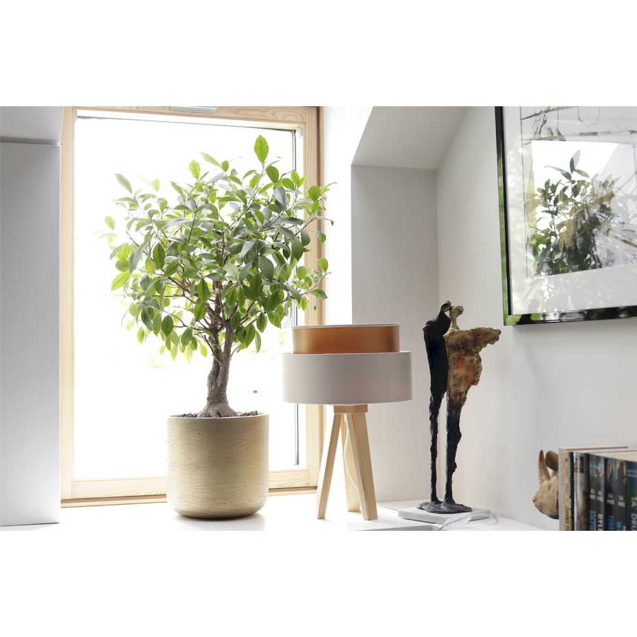 Lampe à poser ronde en PVC Duo ellegant
