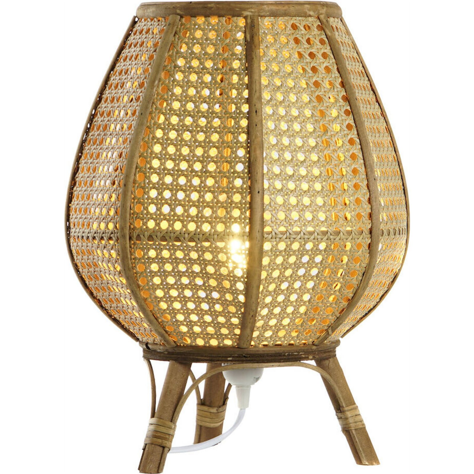 Lampe de table en rotin forme organique Urban