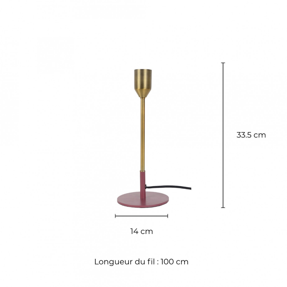Pied de lampe à poser en métal, TIKY GM