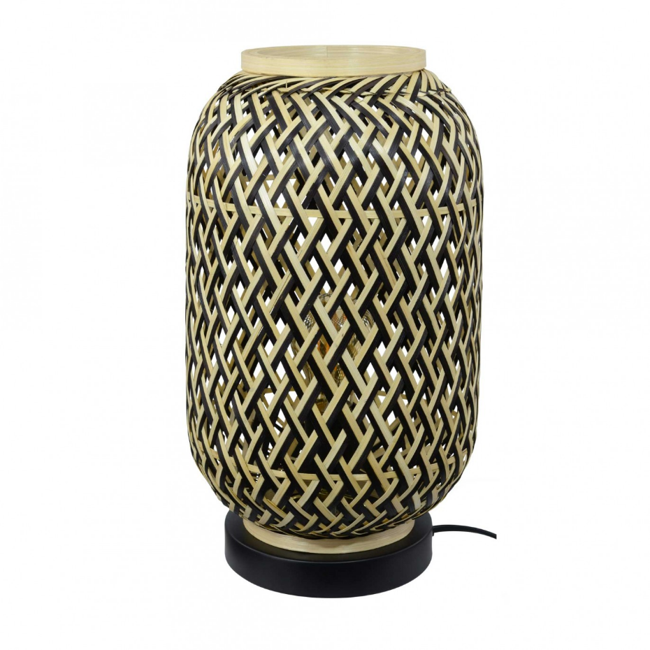 Lampe à poser en métal et bambou, MINELLE