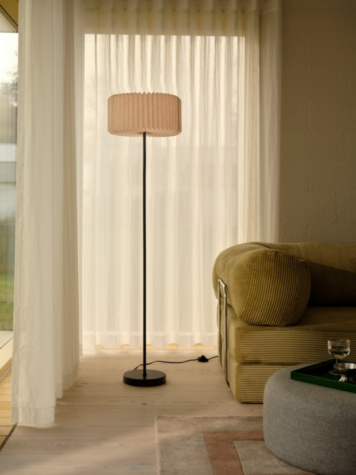 Lampadaire Vivienne  Métal Noir ,  H. 152 - IP20 - E27 /  Nordlux Intérieur