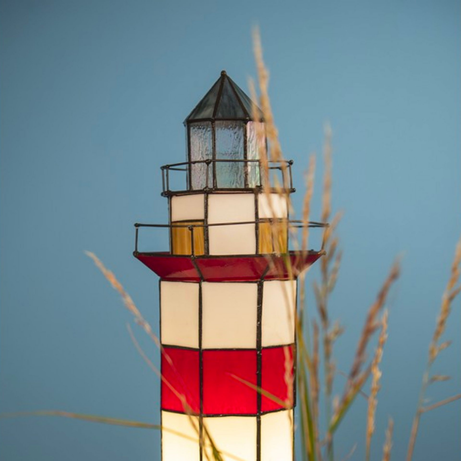 Lampe à poser en verre phare 21x21x56cm