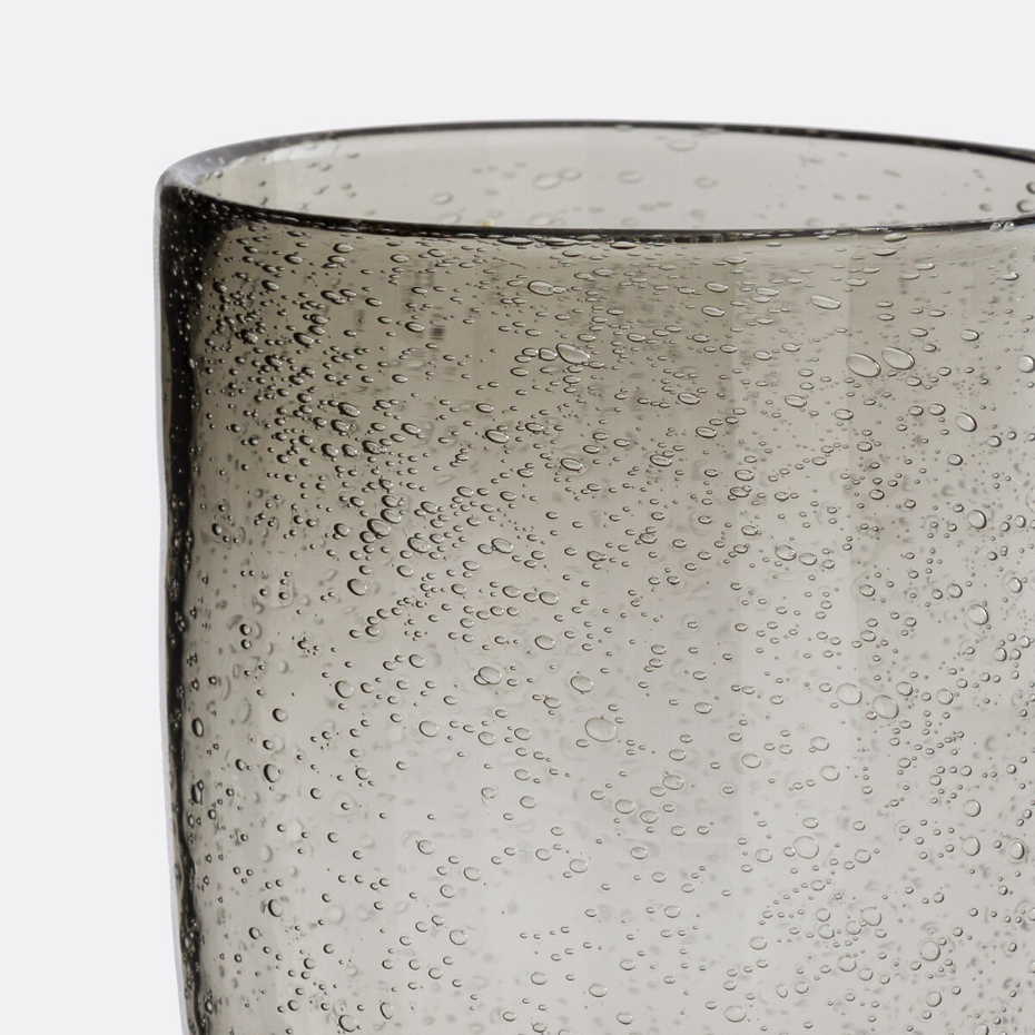 Lot de 6 verres à pied verre bullé, Faraji